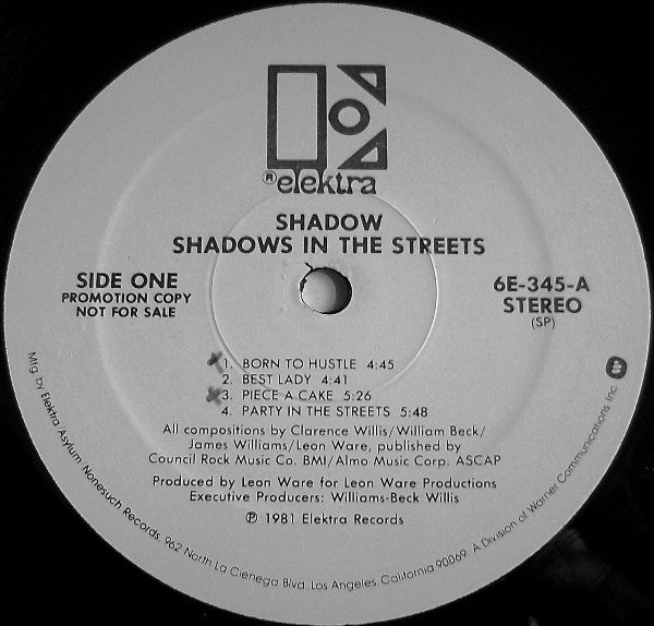 Shadow (21) : Shadows In The Streets (LP, Album, Promo)