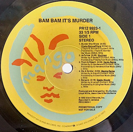 Various : Bam Bam It's Murder (LP, Comp, Promo)