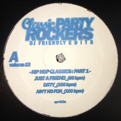 Various : Classic Party Rockers Vol. 12 - Hip Hop Classics Part 1 (12")