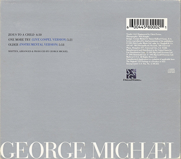 George Michael : Jesus To A Child (CD, Single, Dig)