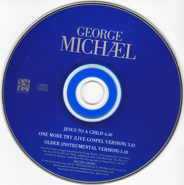 George Michael : Jesus To A Child (CD, Single, Dig)