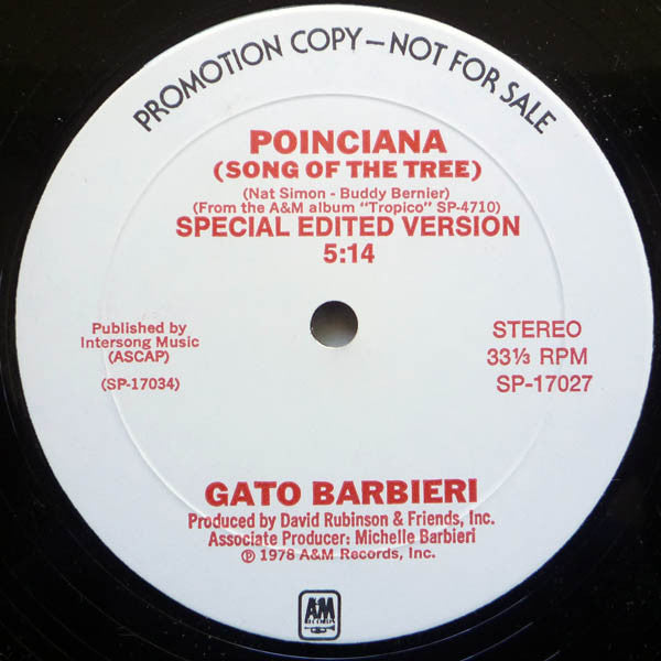 Gato Barbieri : Poinciana (Song Of The Tree) (12", Promo)