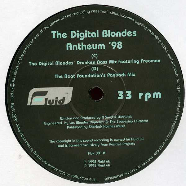 The Digital Blondes : Antheum '98 (12", 2/2)