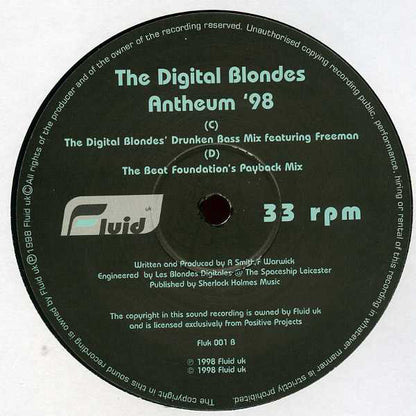 The Digital Blondes : Antheum '98 (12", 2/2)