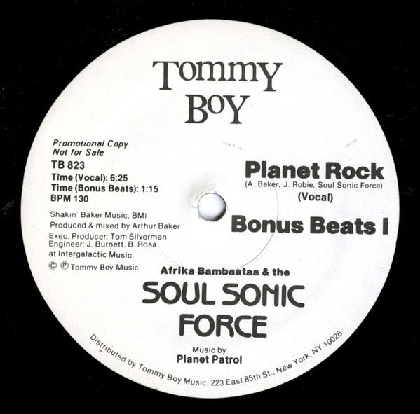 Afrika Bambaataa & The Soul Sonic Force* : Planet Rock (12", Promo)