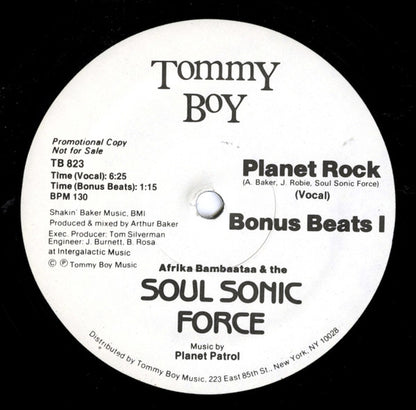 Afrika Bambaataa & The Soul Sonic Force* : Planet Rock (12", Promo)