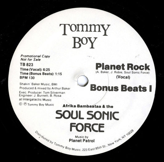 Afrika Bambaataa & The Soul Sonic Force* : Planet Rock (12", Promo)