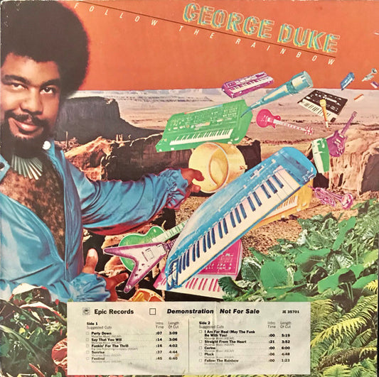 George Duke : Follow The Rainbow (LP, Album, Promo, Pit)