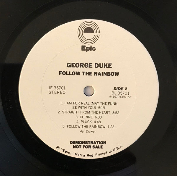 George Duke : Follow The Rainbow (LP, Album, Promo, Pit)