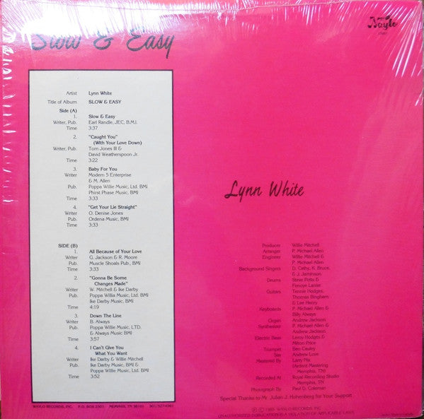 Lynn White : Slow & Easy (LP, Album)