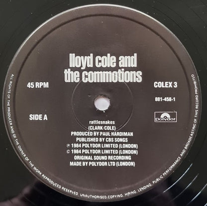 Lloyd Cole And The Commotions* : Rattlesnakes (12", Single)
