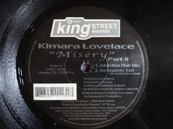 Kimara Lovelace : Misery (Part II) (12")