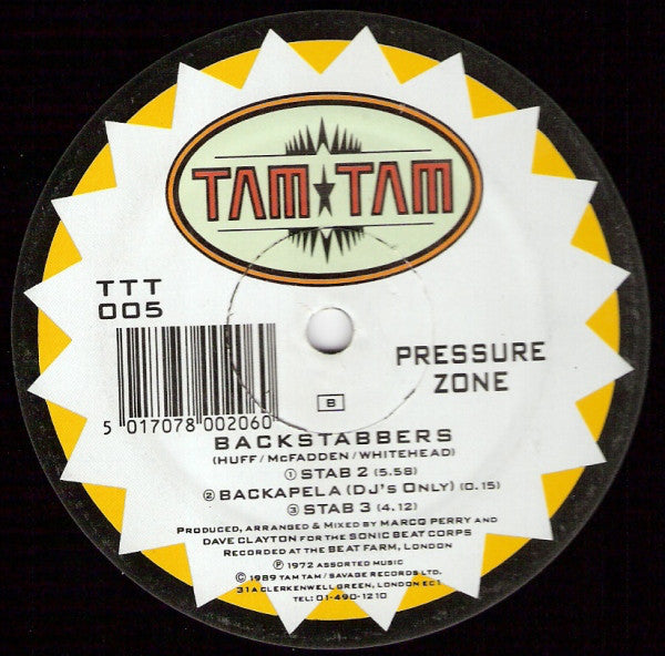 Pressure Zone : Backstabbers (12")