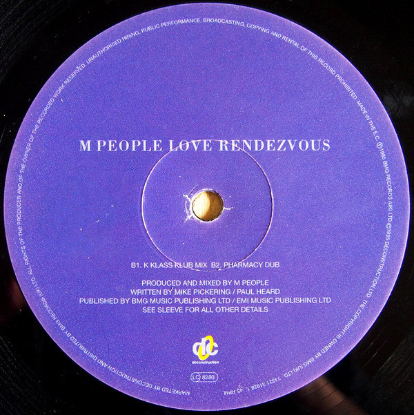 M People : Love Rendezvous (12")