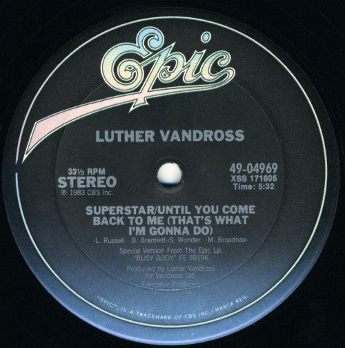 Luther Vandross : Superstar / Until You Come Back To Me (That's What I'm Gonna Do) (12")