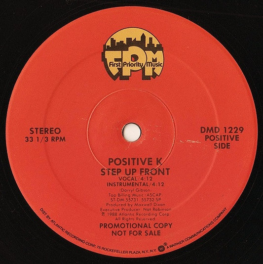 Positive K : Step Up Front (12", Promo)
