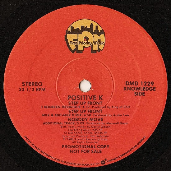 Positive K : Step Up Front (12", Promo)