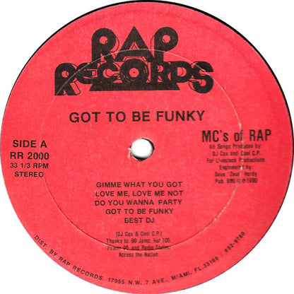 MC's Of Rap : Got To Be Funky (LP, Album)