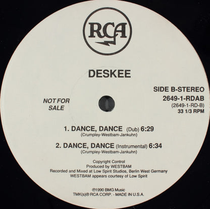 Deskee : Dance, Dance (12", Promo)