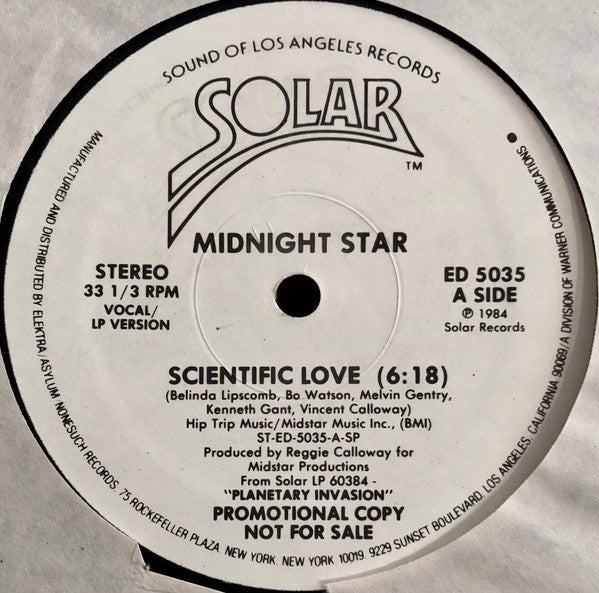 Midnight Star : Scientific Love (12", Promo, SP )