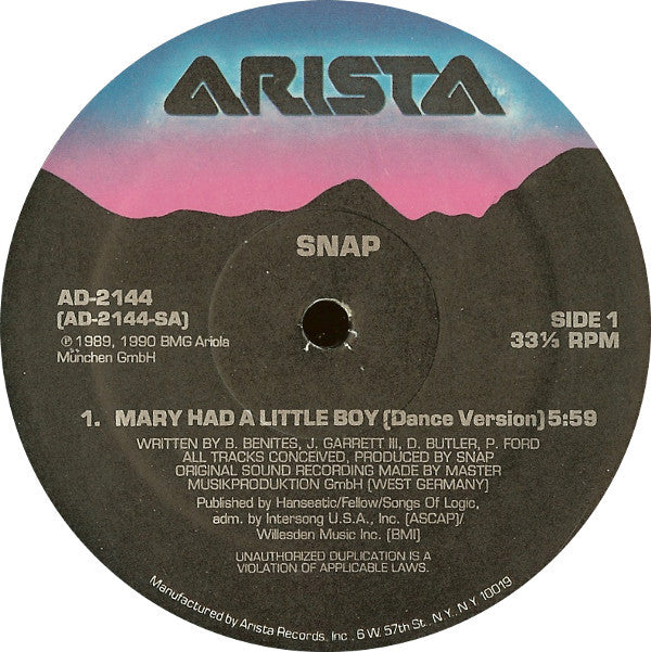 Snap* : Mary Had A Little Boy (12")