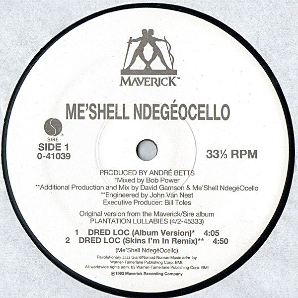 Me'Shell NdegéOcello : Dred Loc (12")