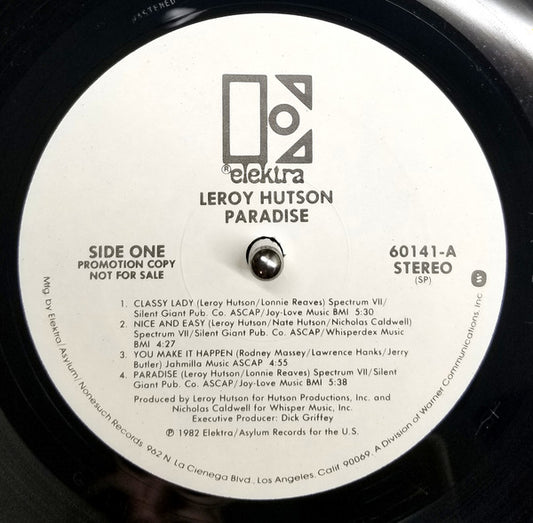 Leroy Hutson : Paradise (LP, Album, Promo, SP)