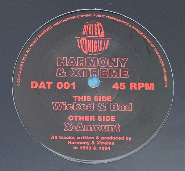 Harmony & Xtreme : X-Amount / Wicked & Bad (12", RE)