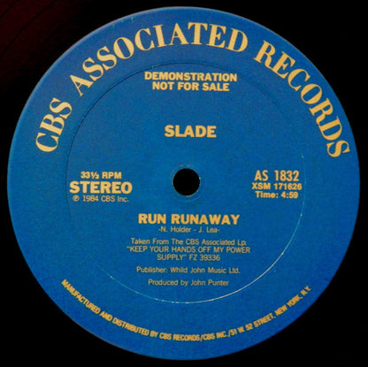 Slade : Run Runaway / My Oh My (12", Promo)