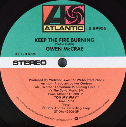 Gwen McCrae : Keep The Fire Burning (12")