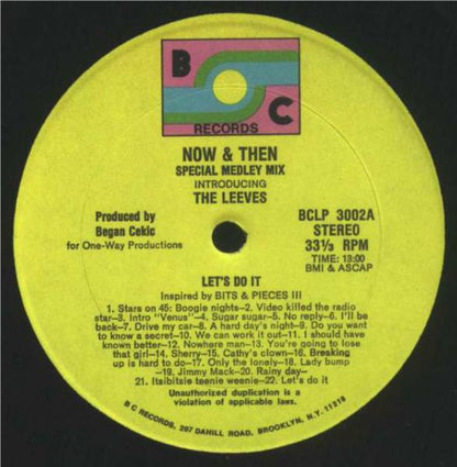 The Leeves : Now And Then (Special Medley Mix) (LP, Album, Pic)