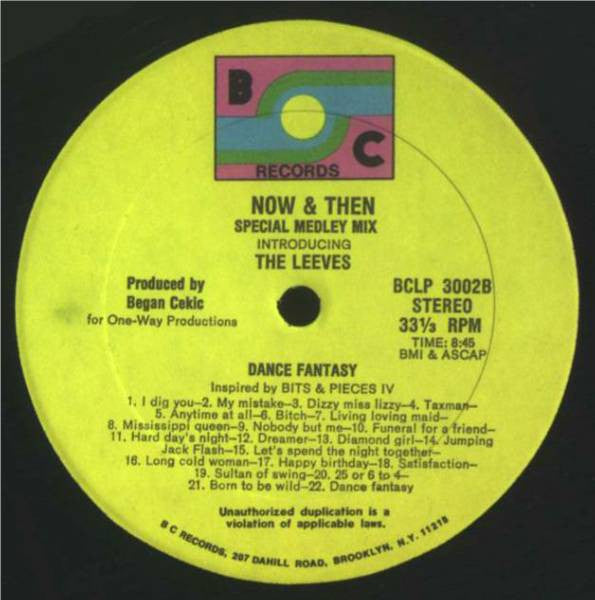 The Leeves : Now And Then (Special Medley Mix) (LP, Album, Pic)