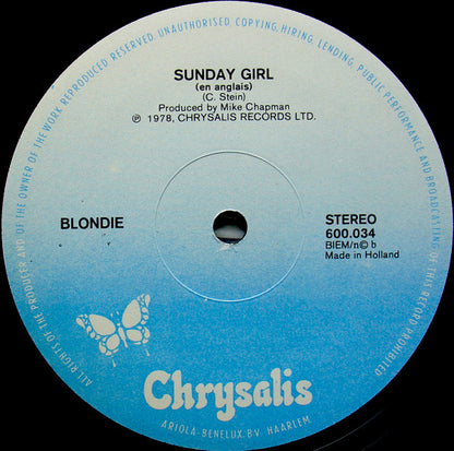 Blondie : Sunday Girl (En Francais) / Sunday Girl (English) (12", Single)