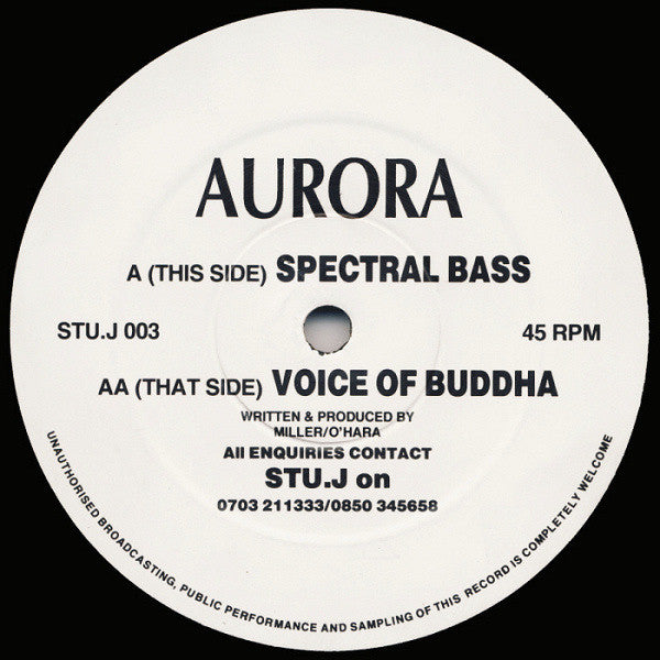 Aurora (3) : Spectral Bass / Voice Of Buddha (12")