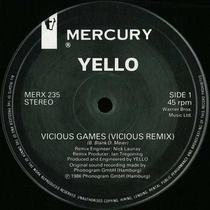 Yello : Vicious Games (12", Single)
