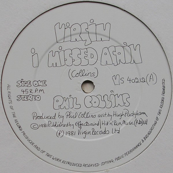 Phil Collins : I Missed Again (12")