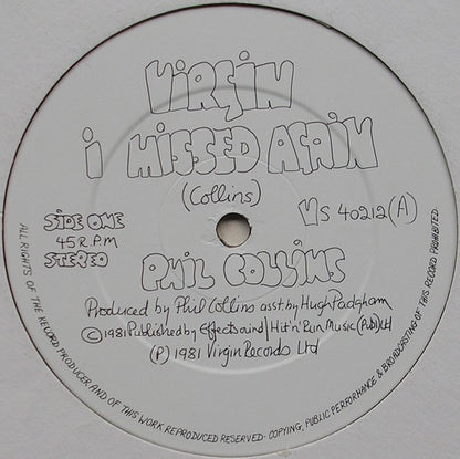 Phil Collins : I Missed Again (12")