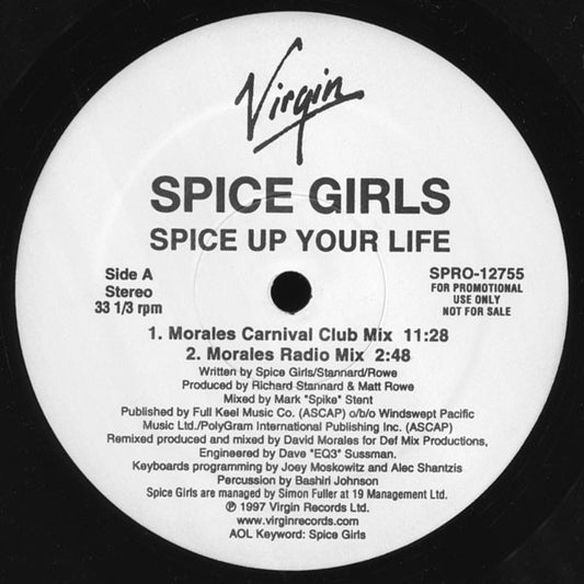Spice Girls : Spice Up Your Life (12", Promo)
