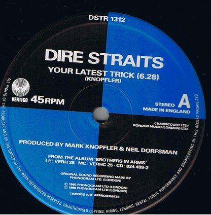 Dire Straits : Your Latest Trick (12", Single)