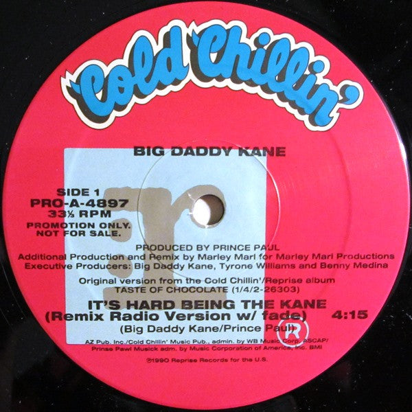 Big Daddy Kane : It's Hard Being The Kane (12", Promo)