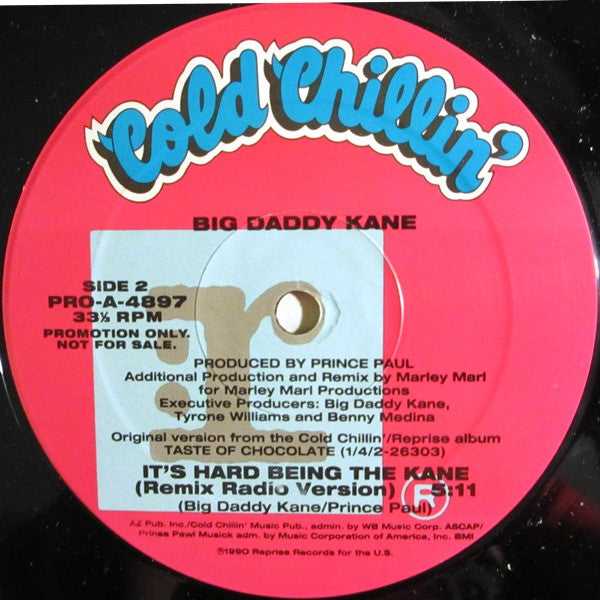 Big Daddy Kane : It's Hard Being The Kane (12", Promo)
