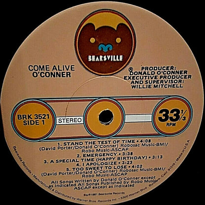 O'Conner* : Come Alive (LP, Album)