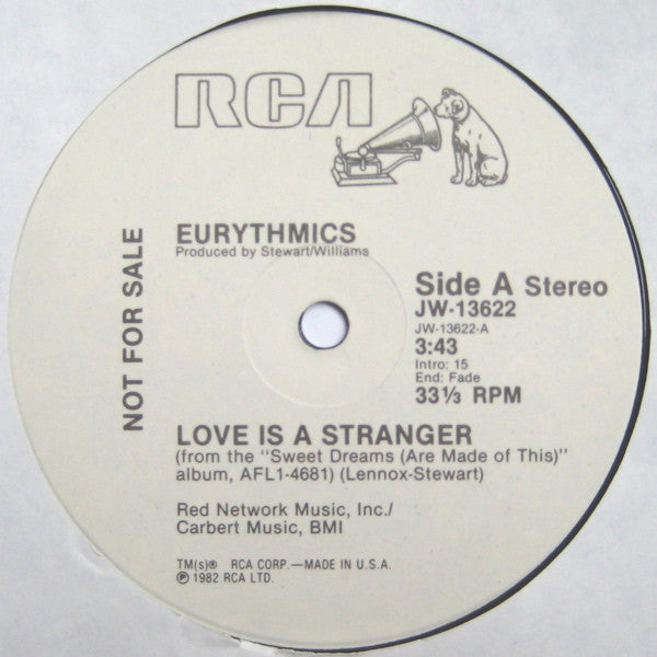 Eurythmics : Love Is A Stranger (12", Single, Promo)