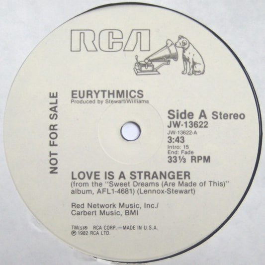 Eurythmics : Love Is A Stranger (12", Single, Promo)