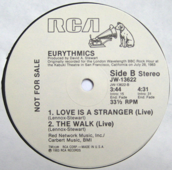 Eurythmics : Love Is A Stranger (12", Single, Promo)