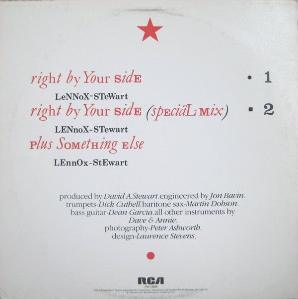 Eurythmics : Right By Your Side (12")