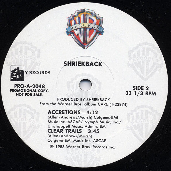 Shriekback : My Spine (Is The Bassline) (12", Promo)