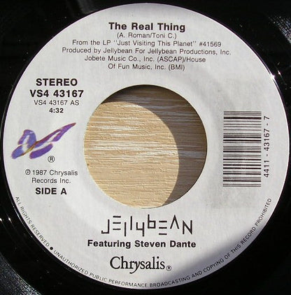 Jellybean* Featuring Steven Dante : The Real Thing (7", Single)