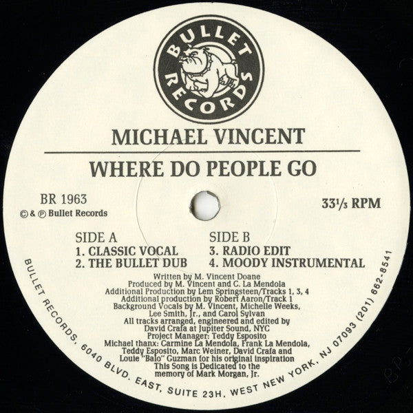 Michael Vincent : Where Do People Go (12")