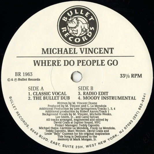 Michael Vincent : Where Do People Go (12")